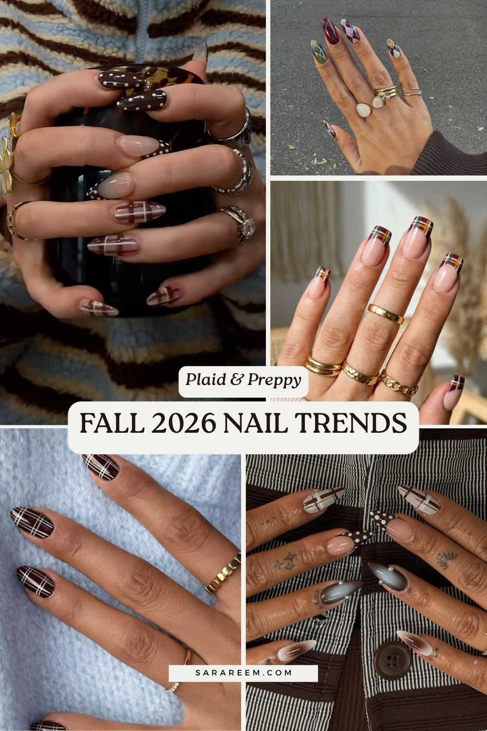 Fall 2026 nail trends - Plaid & Preppy Fall 2026 nail trends - Plaid & Preppy