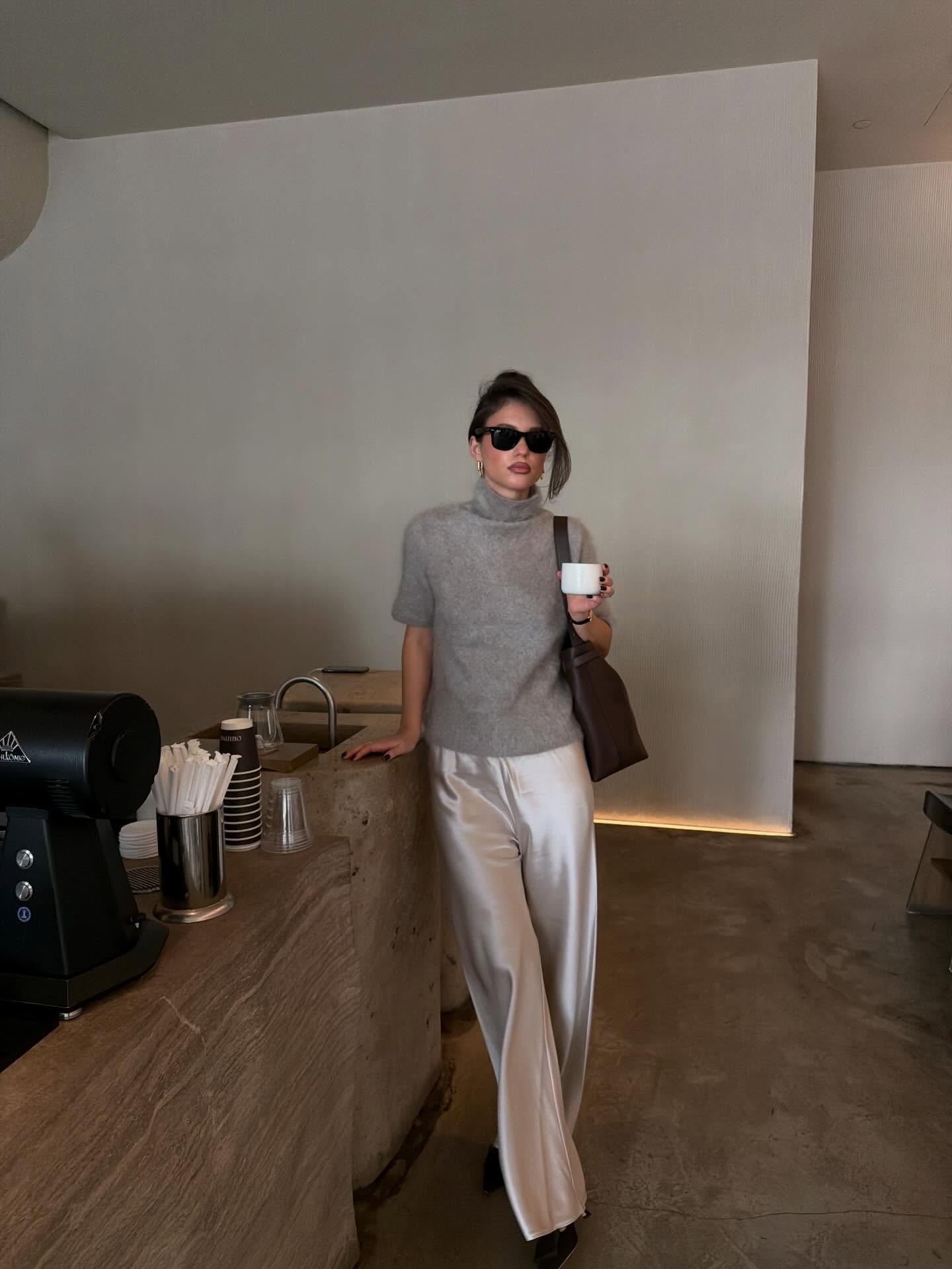 cristinahudacov - satin pants outfit - 2026 fashion trends