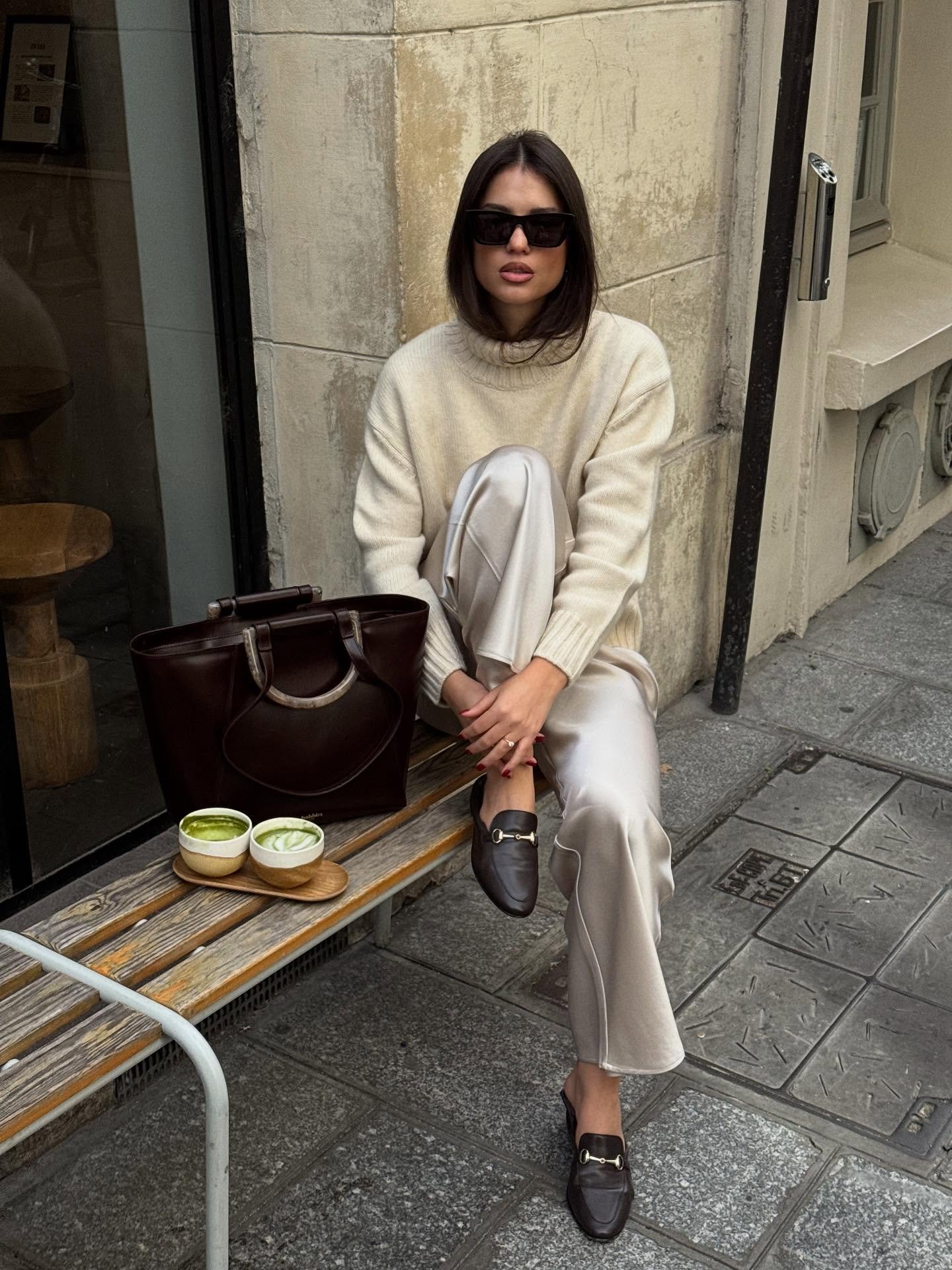 cristinahudacov - satin pants outfit - 2026 fashion trends