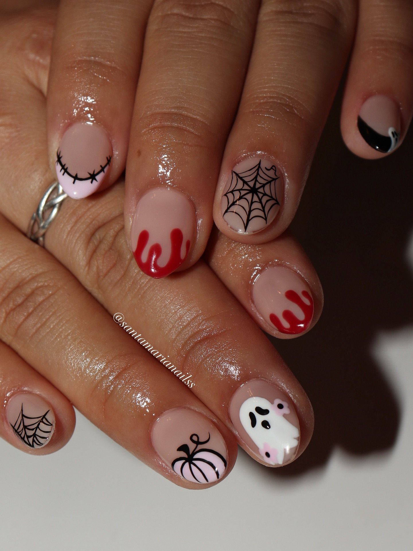 santamarianailss - short halloween nails - short halloween nail ideas santamarianailss - short halloween nails - short halloween nail ideas