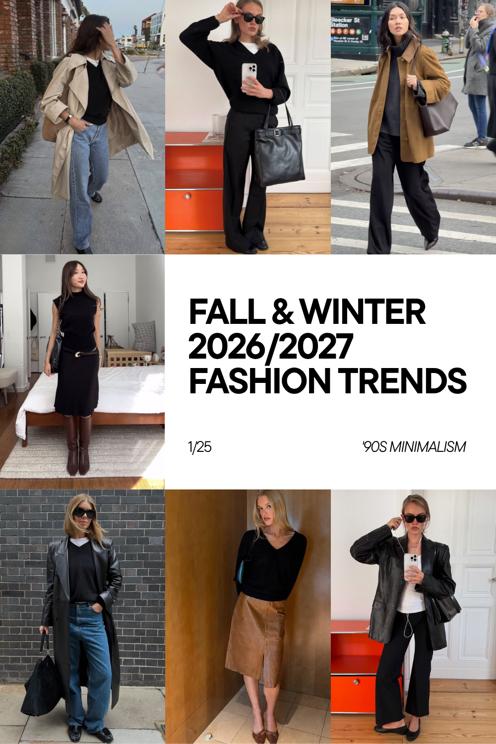 Fall-Winter-2026-2027 Fashion Trends - 90s Minimalism Fall-Winter-2026-2027 Fashion Trends - 90s Minimalism