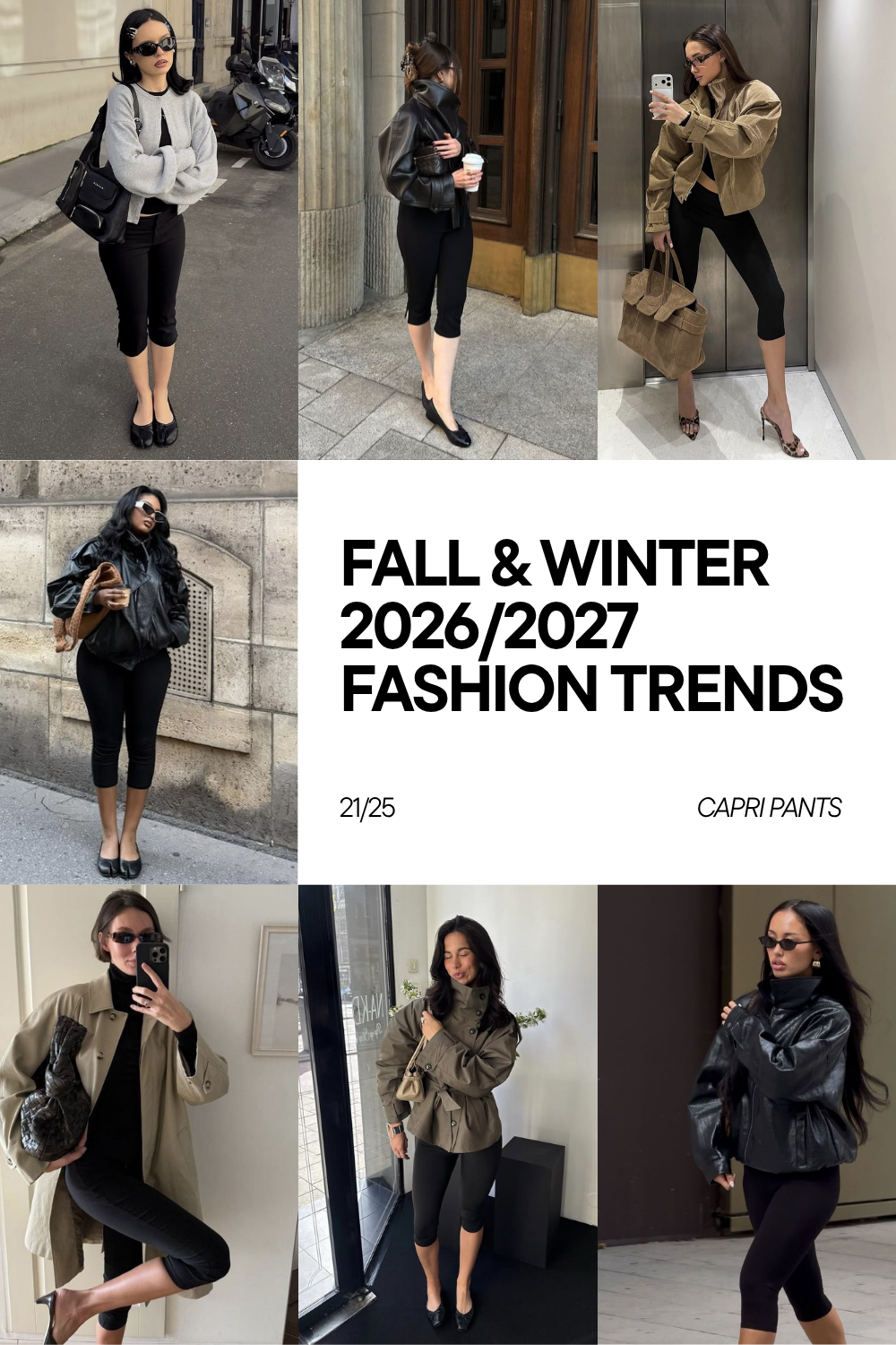 Fall-Winter 2026-2027 Fashion Trends - Capri Pants Fall-Winter 2026-2027 Fashion Trends - Capri Pants