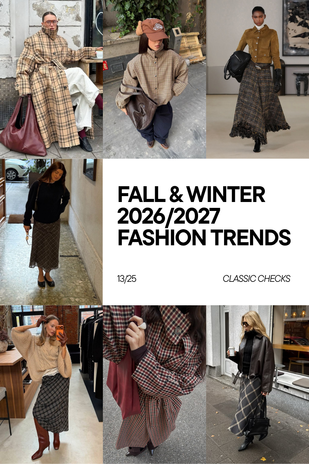 Fall-Winter 2026-2027 Fashion Trends - Classic Checks Fall-Winter 2026-2027 Fashion Trends - Classic Checks