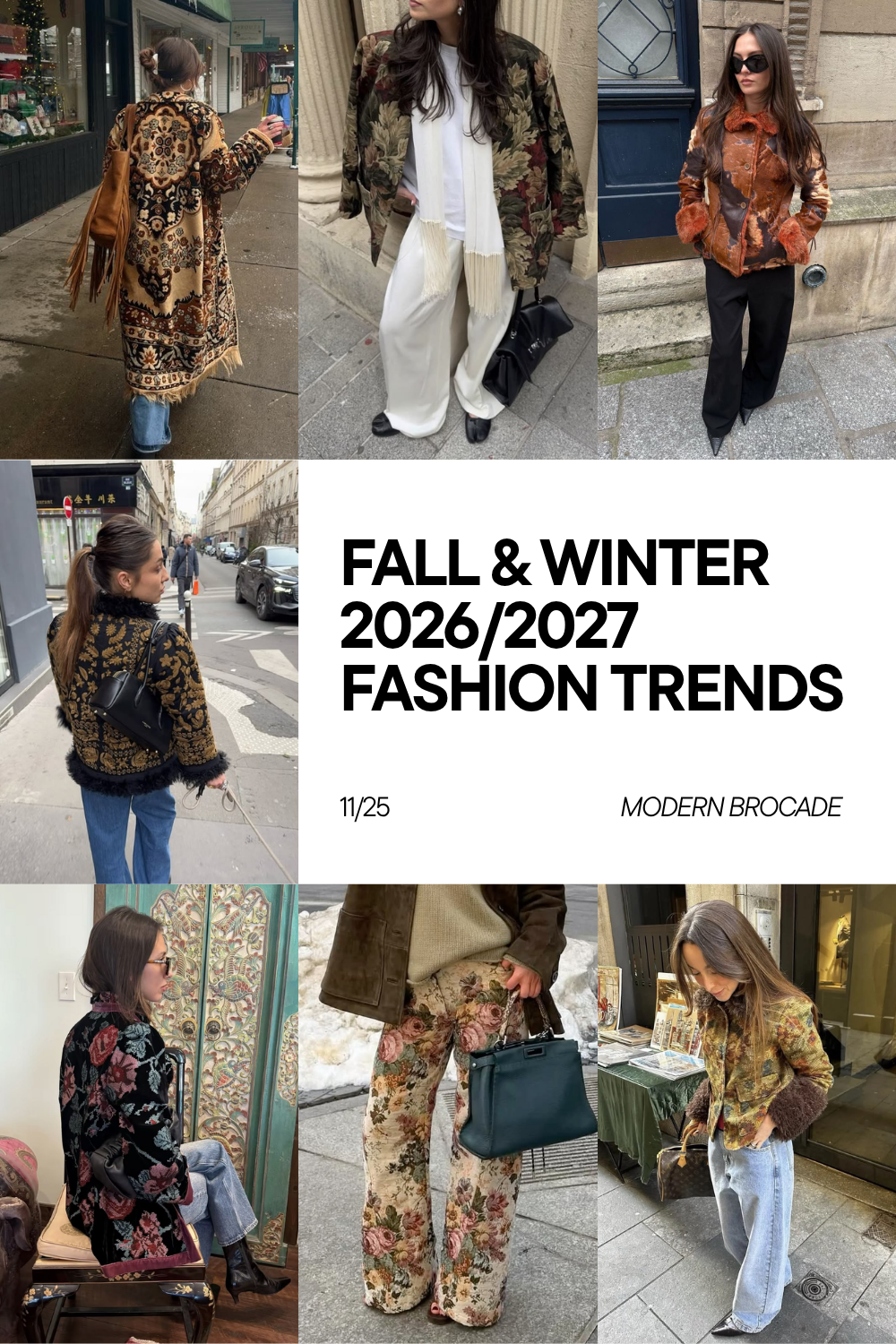 Fall-Winter 2026-2027 Fashion Trends - Modern Brocade Fall-Winter 2026-2027 Fashion Trends - Modern Brocade