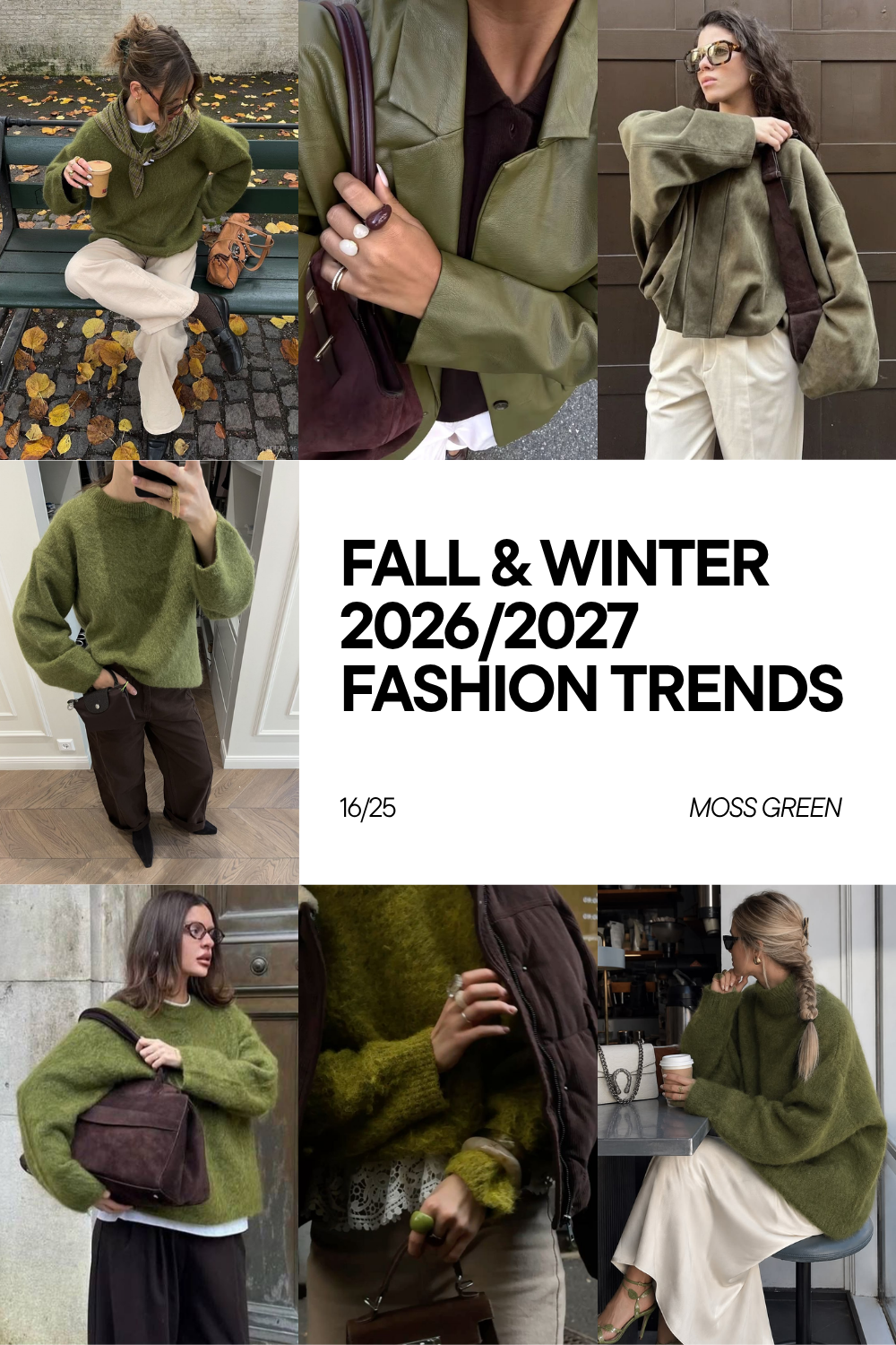 Fall-Winter 2026-2027 Fashion Trends - Moss Green Fall-Winter 2026-2027 Fashion Trends - Moss Green