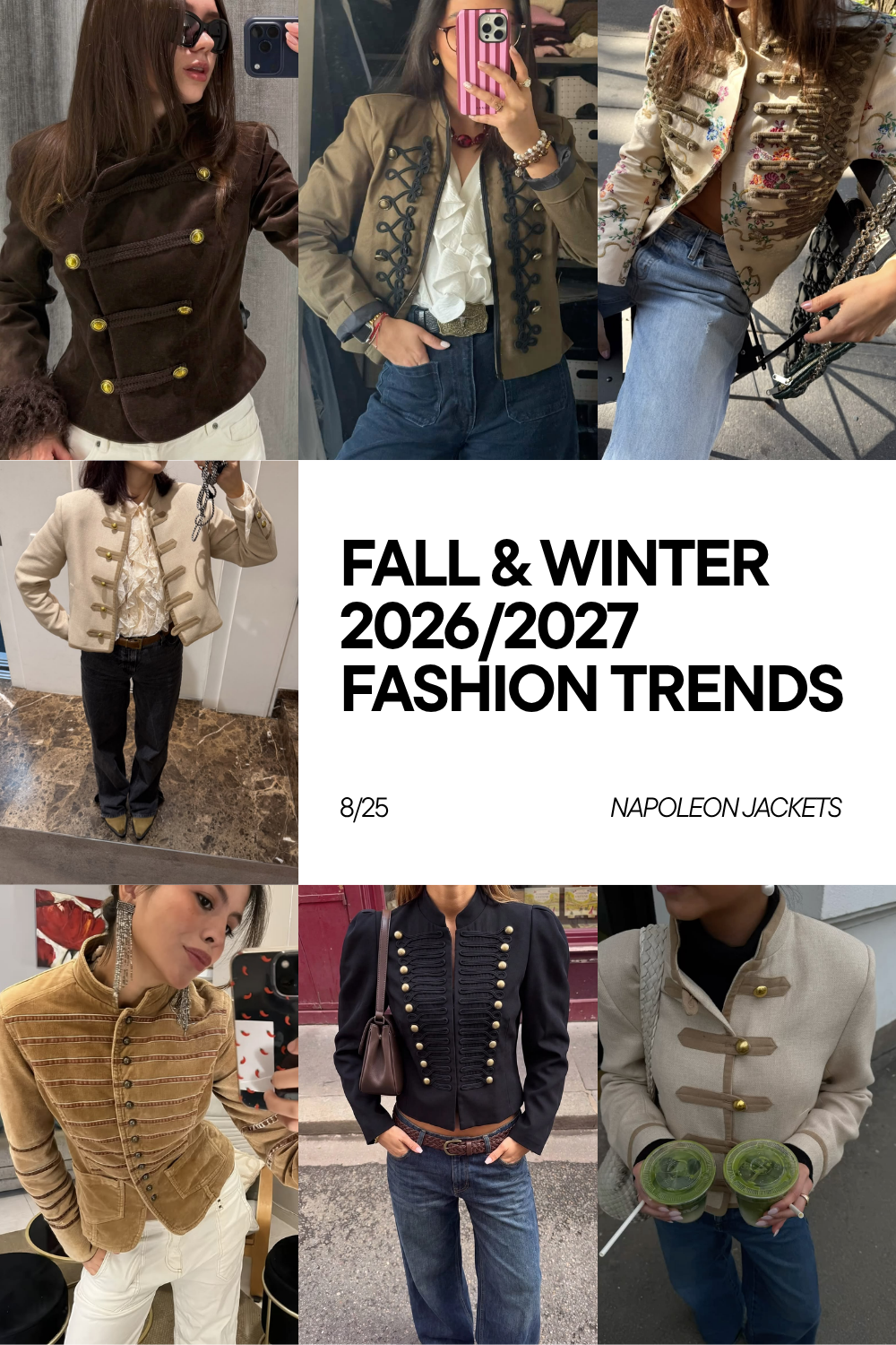 Fall-Winter 2026-2027 Fashion Trends - Napoleon Jackets Fall-Winter 2026-2027 Fashion Trends - Napoleon Jackets