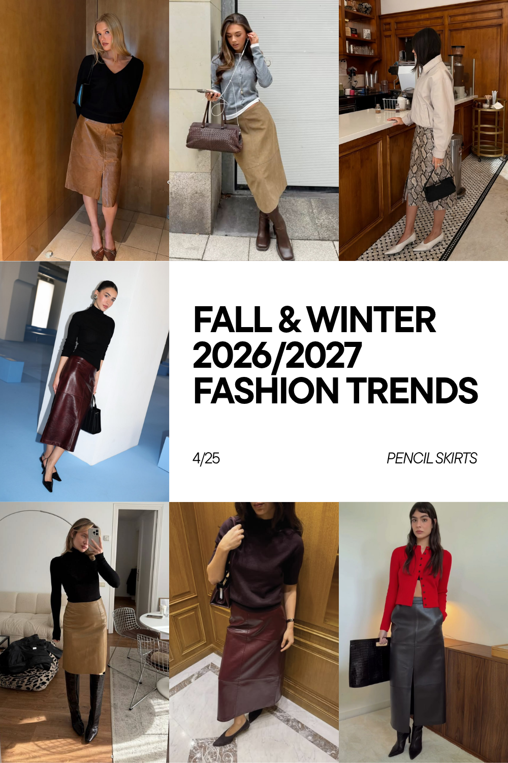 Fall-Winter 2026-2027 Fashion Trends - Pencil Skirts Fall-Winter 2026-2027 Fashion Trends - Pencil Skirts