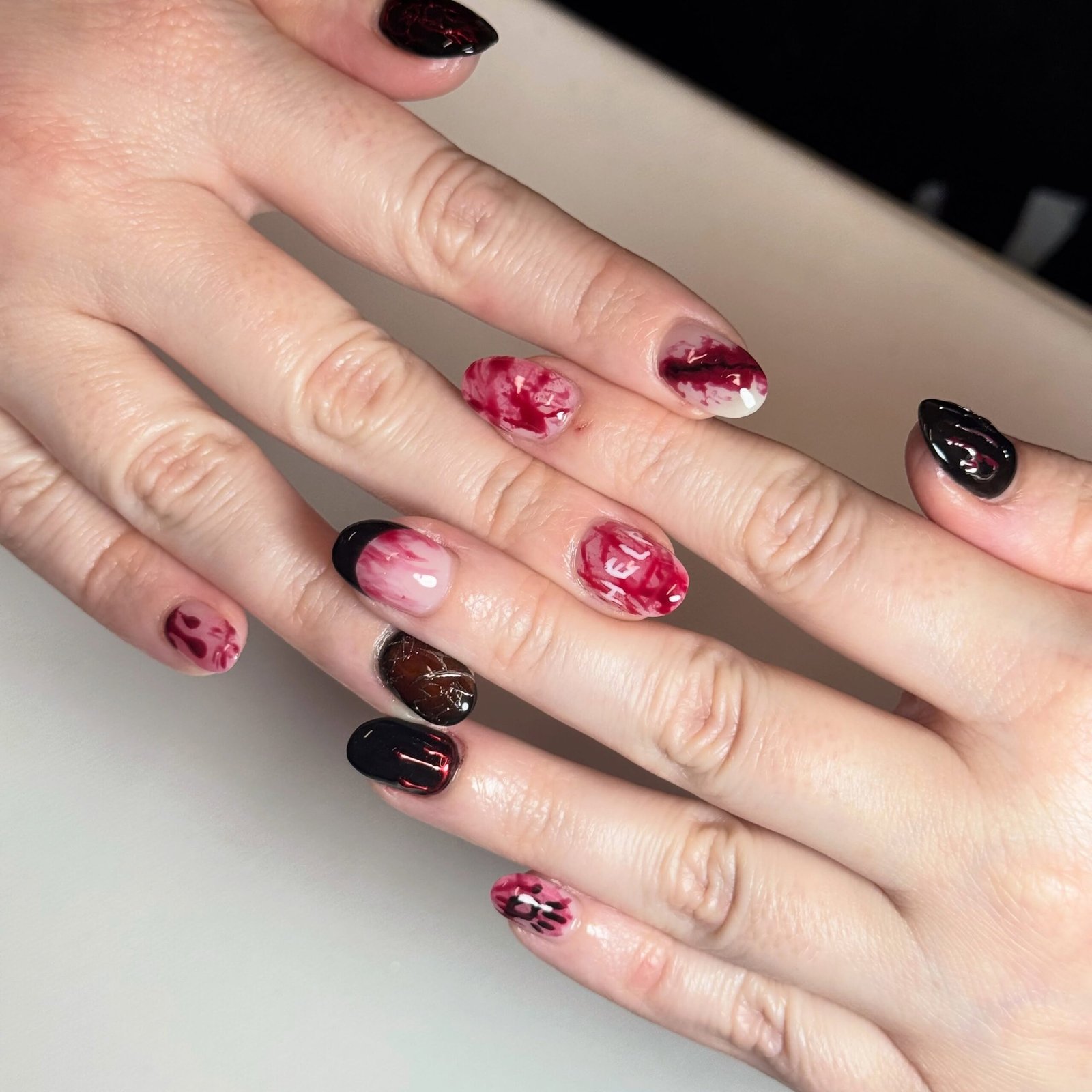 chloebeautyorlando - bloody nails - bloody nail ideas - halloween nails chloebeautyorlando - bloody nails - bloody nail ideas - halloween nails