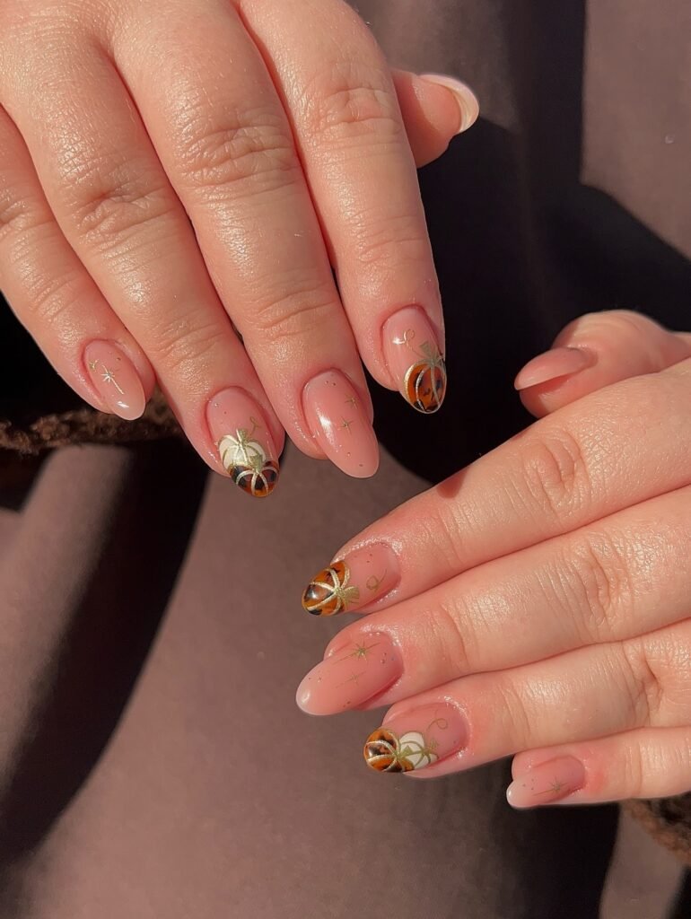 leannehaycocknails - simple halloween nails - classy halloween nails