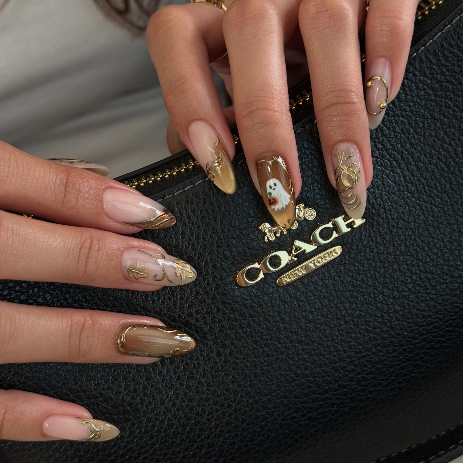 nails_by_cnd - simple halloween nails - classy halloween nails