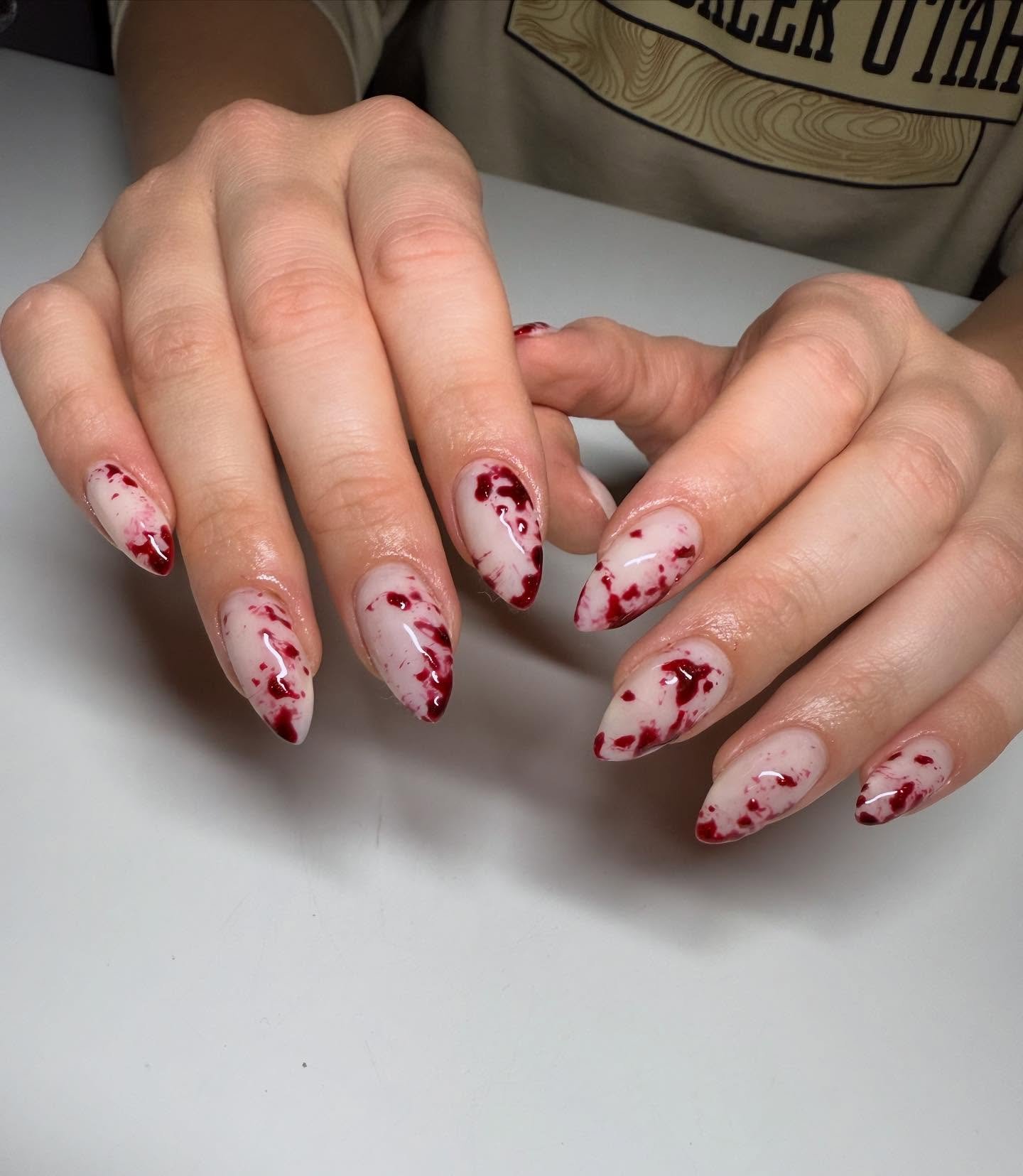 nailzbydanii - bloody nails - bloody nail ideas - halloween nails nailzbydanii - bloody nails - bloody nail ideas - halloween nails