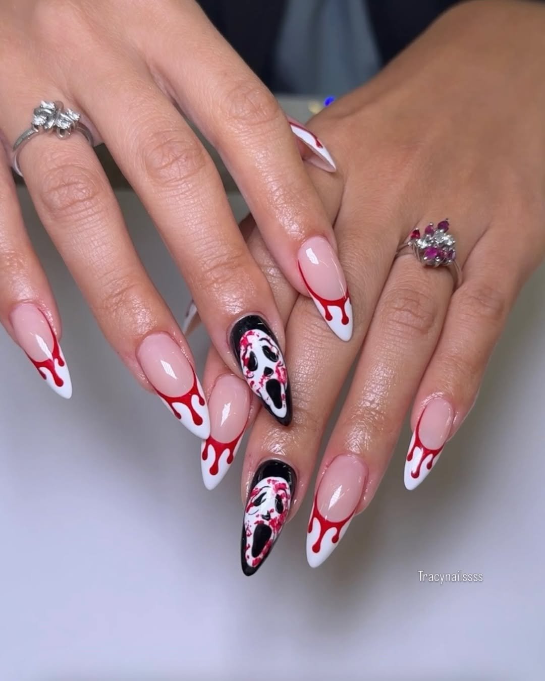 tracynailssss - bloody nails - bloody nail ideas - halloween nails tracynailssss - bloody nails - bloody nail ideas - halloween nails